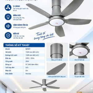 Quạt trần QT - 05T