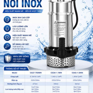 Máy bơm chìm nồi inox CG42-1.5NIN