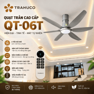 Quạt trần có đèn QT-06T - tiktok shop new 1