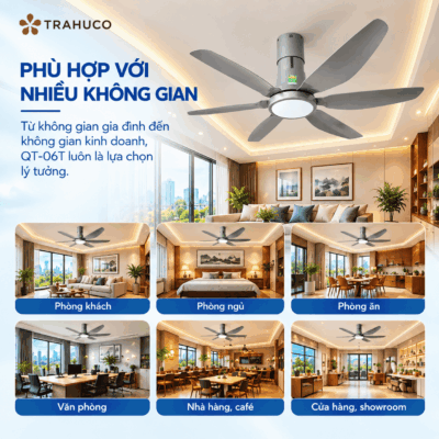 Quạt trần có đèn QT-06T - tiktok shop new 6